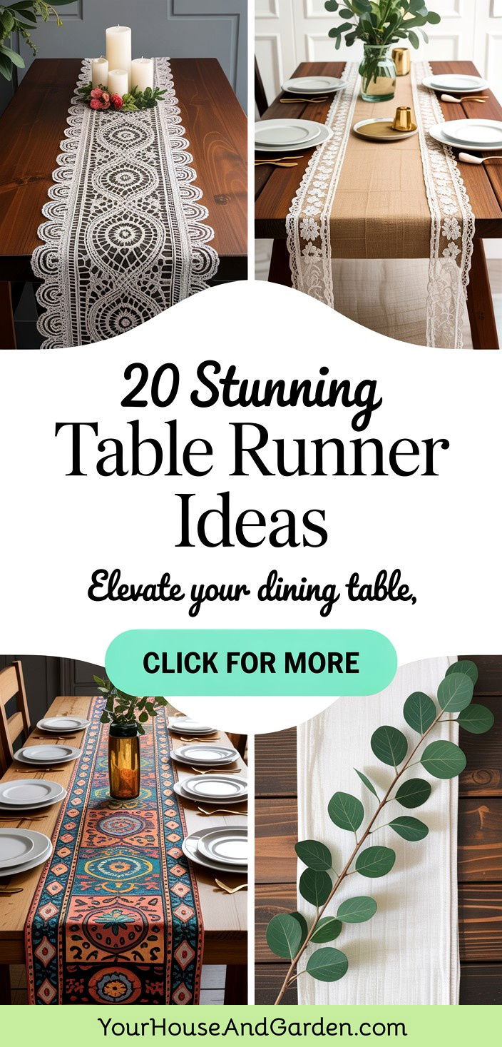 20 Stunning Table Runner Ideas to Elevate Your Dining Table - 20 Stunning Table Runner Ideas to Elevate Your Dining Table