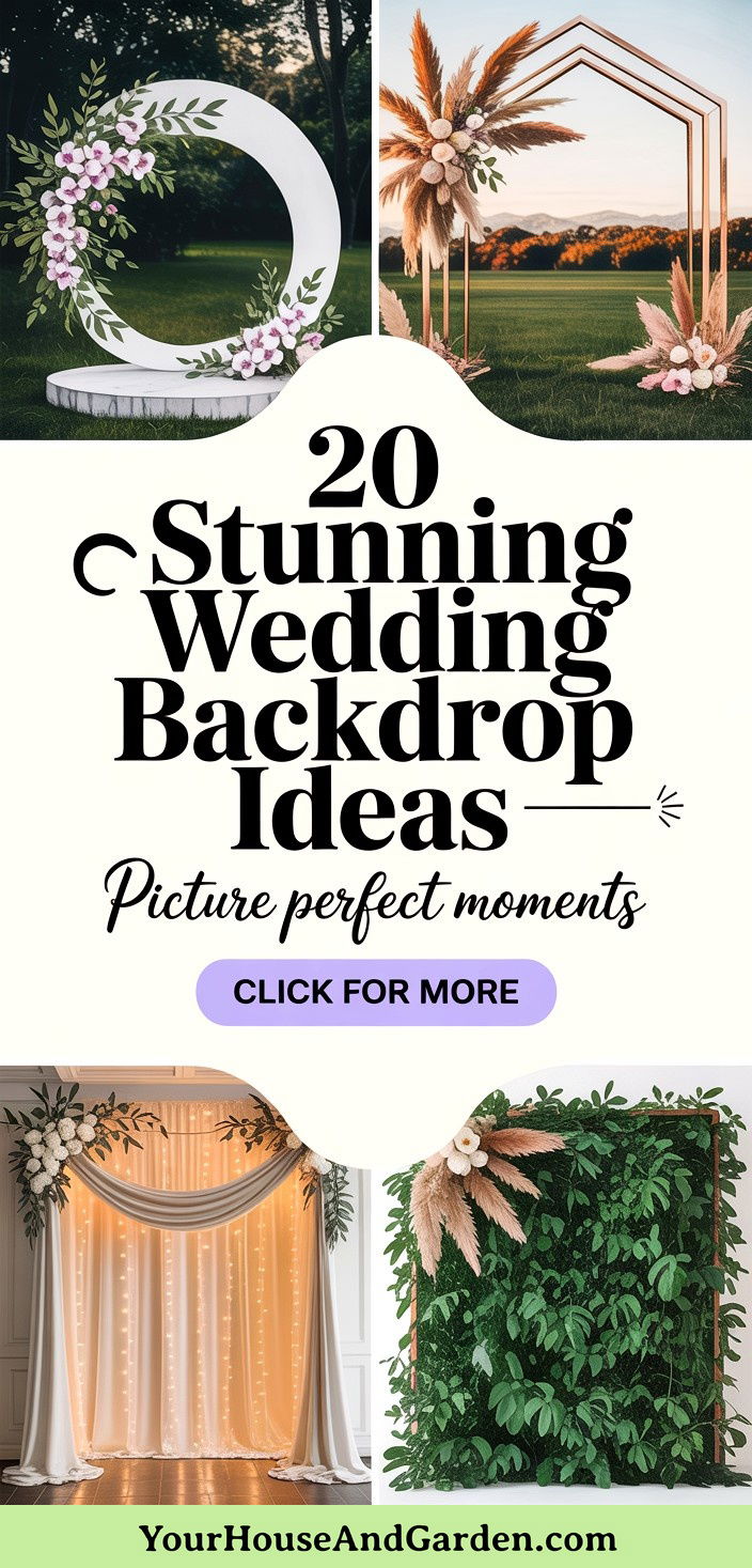 20 Stunning Wedding Backdrop Ideas for Your Big Day - 20 Stunning Wedding Backdrop Ideas for Your Big Day