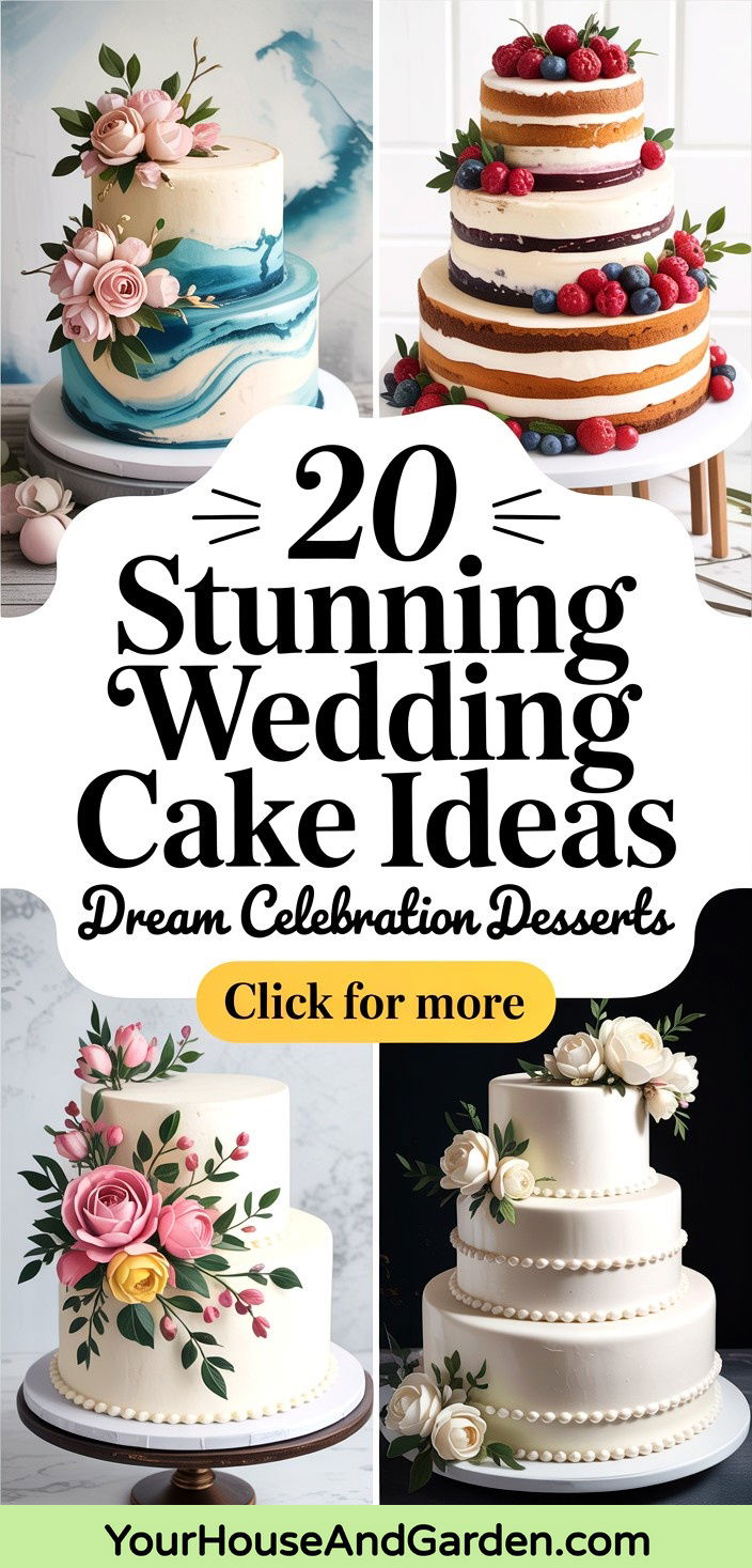 20 Stunning Wedding Cake Ideas for Your Dream Celebration - 20 Stunning Wedding Cake Ideas for Your Dream Celebration