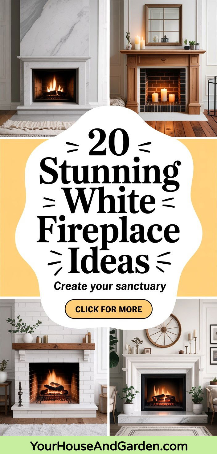 20 Stunning White Fireplace Ideas for a Cozy Living Room Ambiance - 20 Stunning White Fireplace Ideas for a Cozy Living Room Ambiance