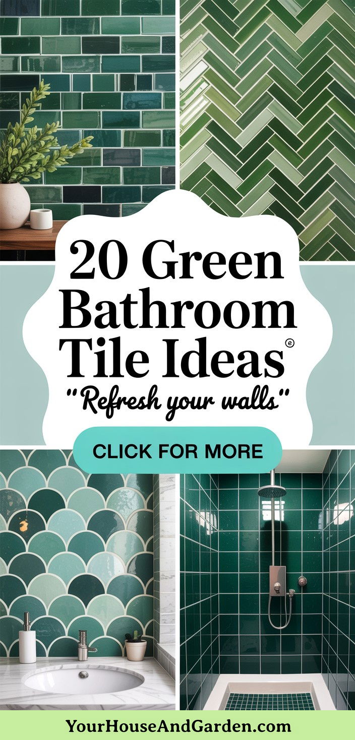 Style Your Bathroom 20 Green Bathroom Tile Ideas for Walls
