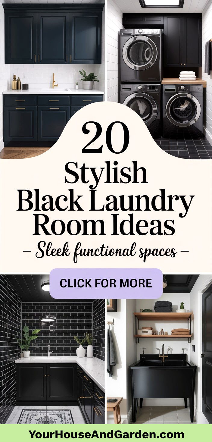 20 Stylish Black Laundry Room Ideas for Functional Spaces - 20 Stylish Black Laundry Room Ideas for Functional Spaces