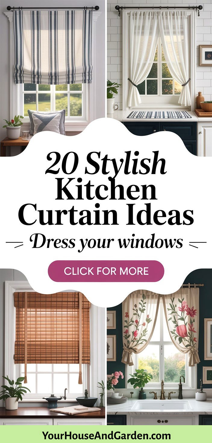 20 Stylish Kitchen Curtain Ideas for Windows and Decor - 20 Stylish Kitchen Curtain Ideas for Windows and Decor
