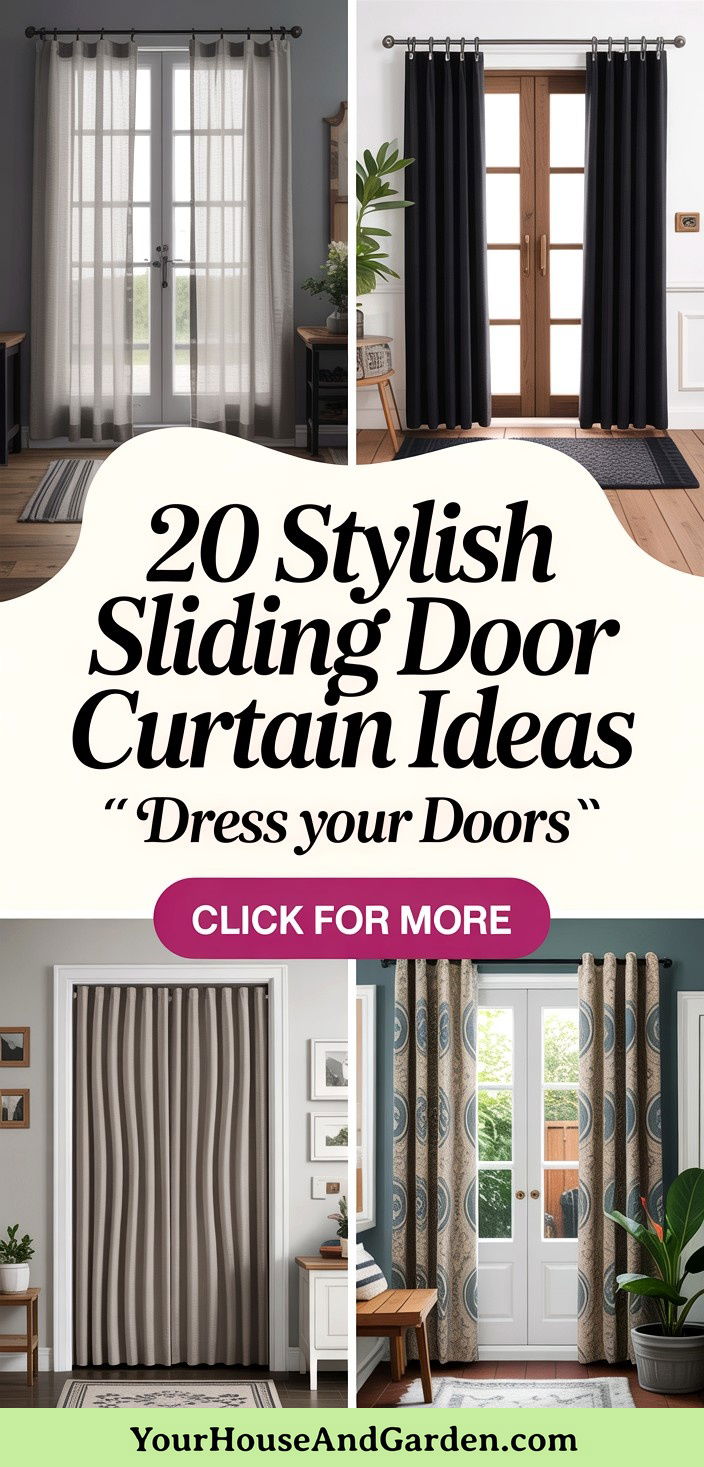 20 Stylish Sliding Door Curtain Ideas for Modern Homes - 20 Stylish Sliding Door Curtain Ideas for Modern Homes