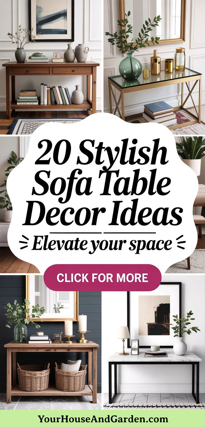 20 Stylish Sofa Table Decor Ideas to Elevate Your Living Room - 20 Stylish Sofa Table Decor Ideas to Elevate Your Living Room