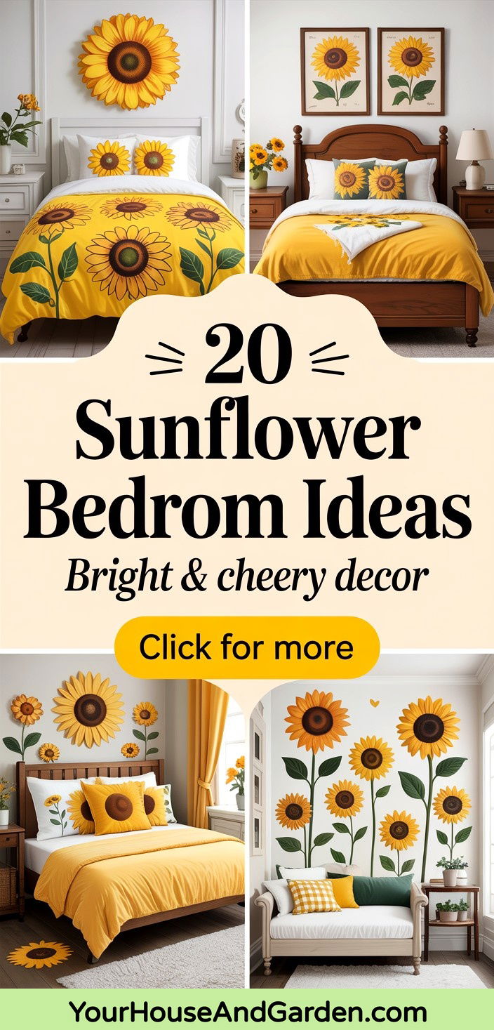 20 Sunflower Bedroom Ideas Bright and Cheery Decor Inspiration