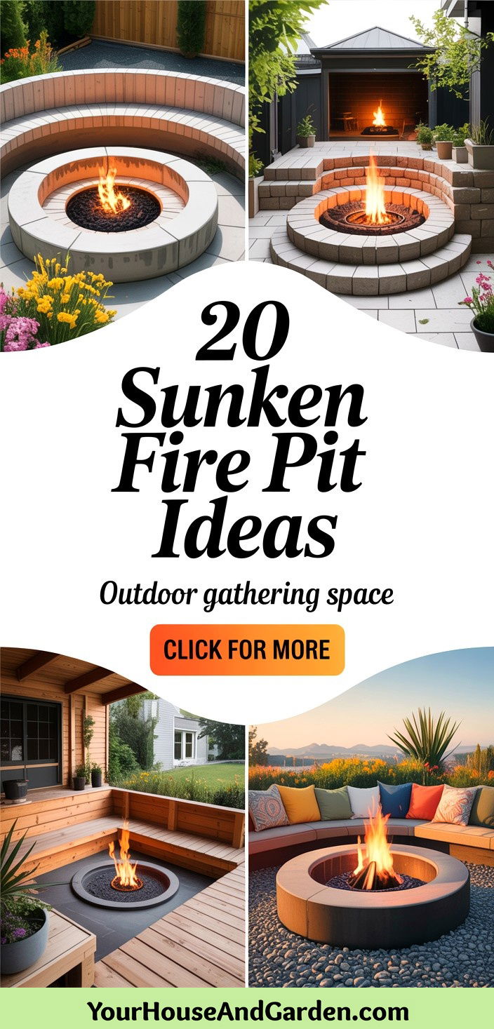 20 Sunken Fire Pit Ideas for a Cozy and Safe Outdoor Gathering Space - 20 Sunken Fire Pit Ideas for a Cozy and Safe Outdoor Gathering Space