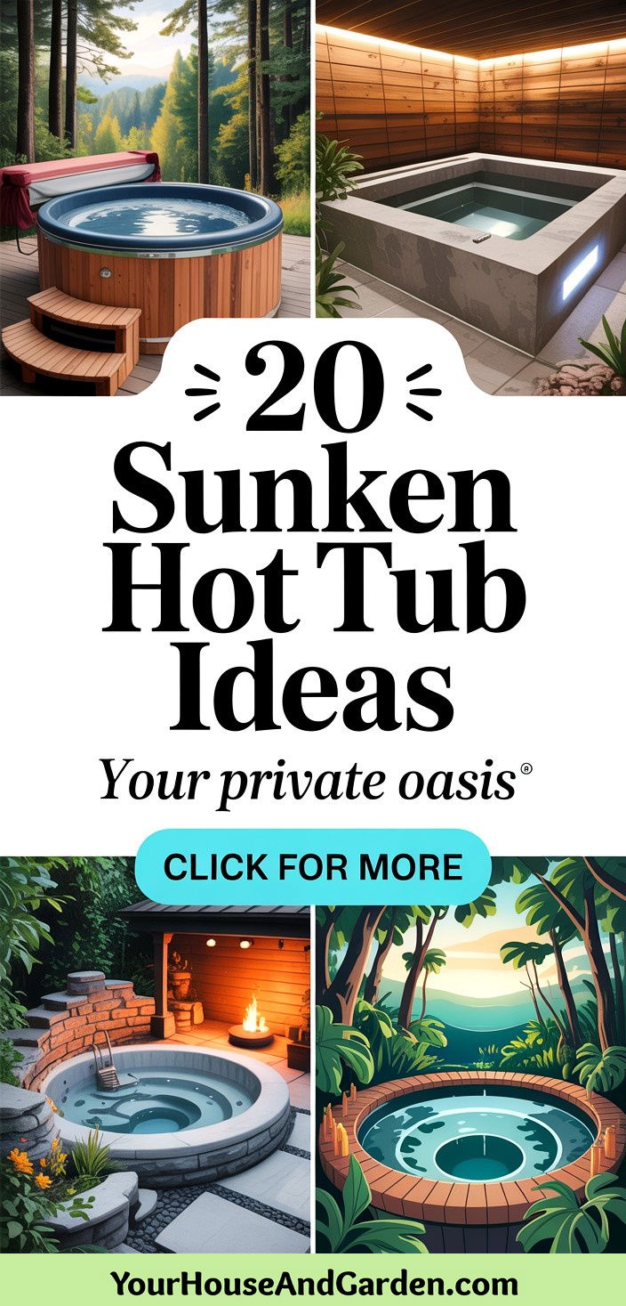 20 Sunken Hot Tub Ideas for a Luxurious and Private Backyard Spa - 20 Sunken Hot Tub Ideas for a Luxurious and Private Backyard Spa