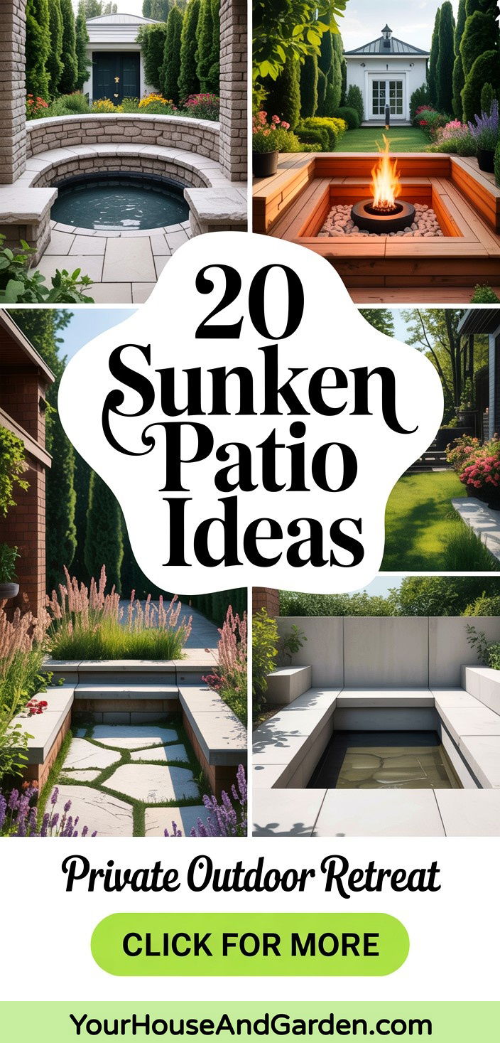 20 Sunken Patio Ideas to Create Your Secluded Outdoor Retreat Oasis - 20 Sunken Patio Ideas to Create Your Secluded Outdoor Retreat Oasis