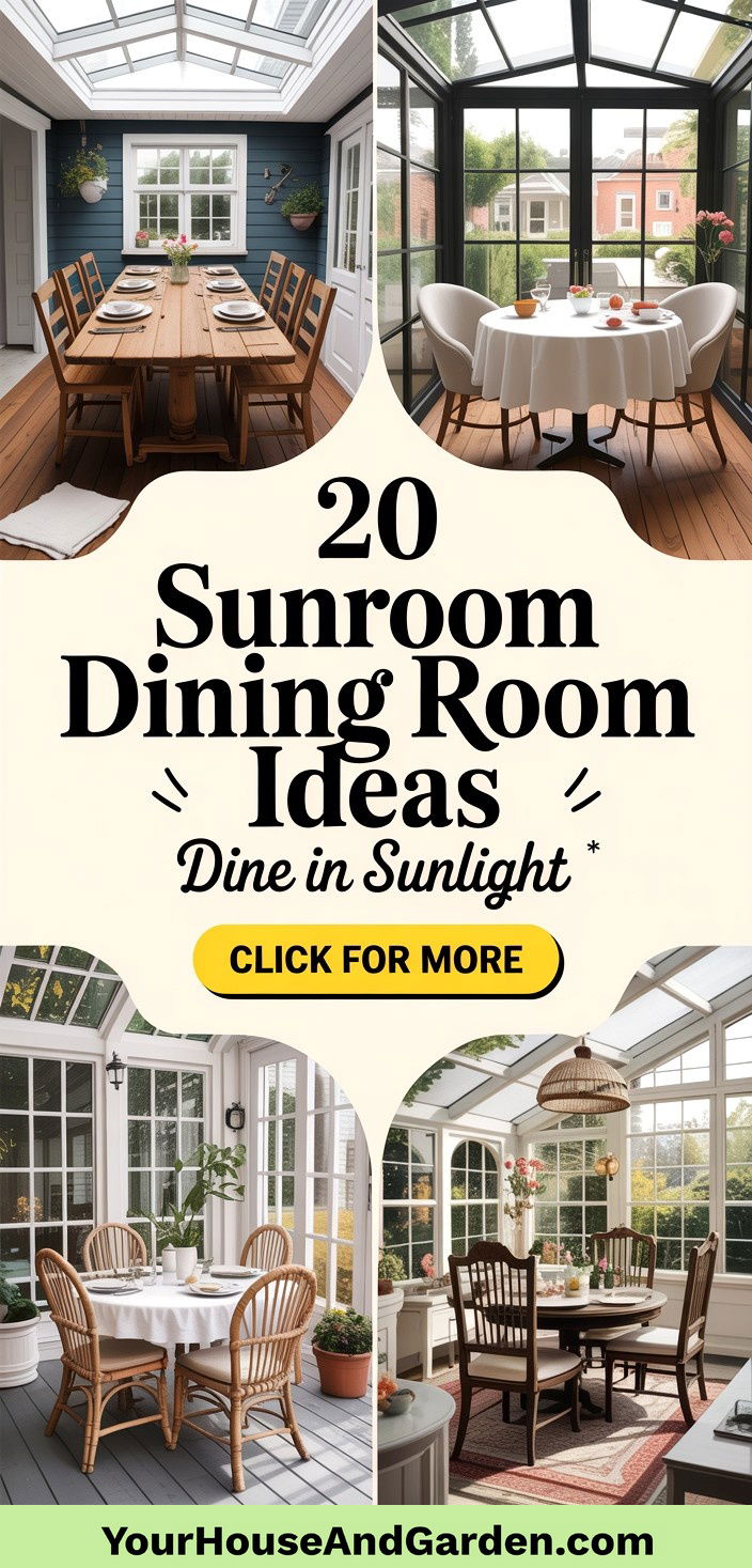 20 Sunroom Dining Room Ideas for Sunny Meal Experiences - 20 Sunroom Dining Room Ideas for Sunny Meal Experiences