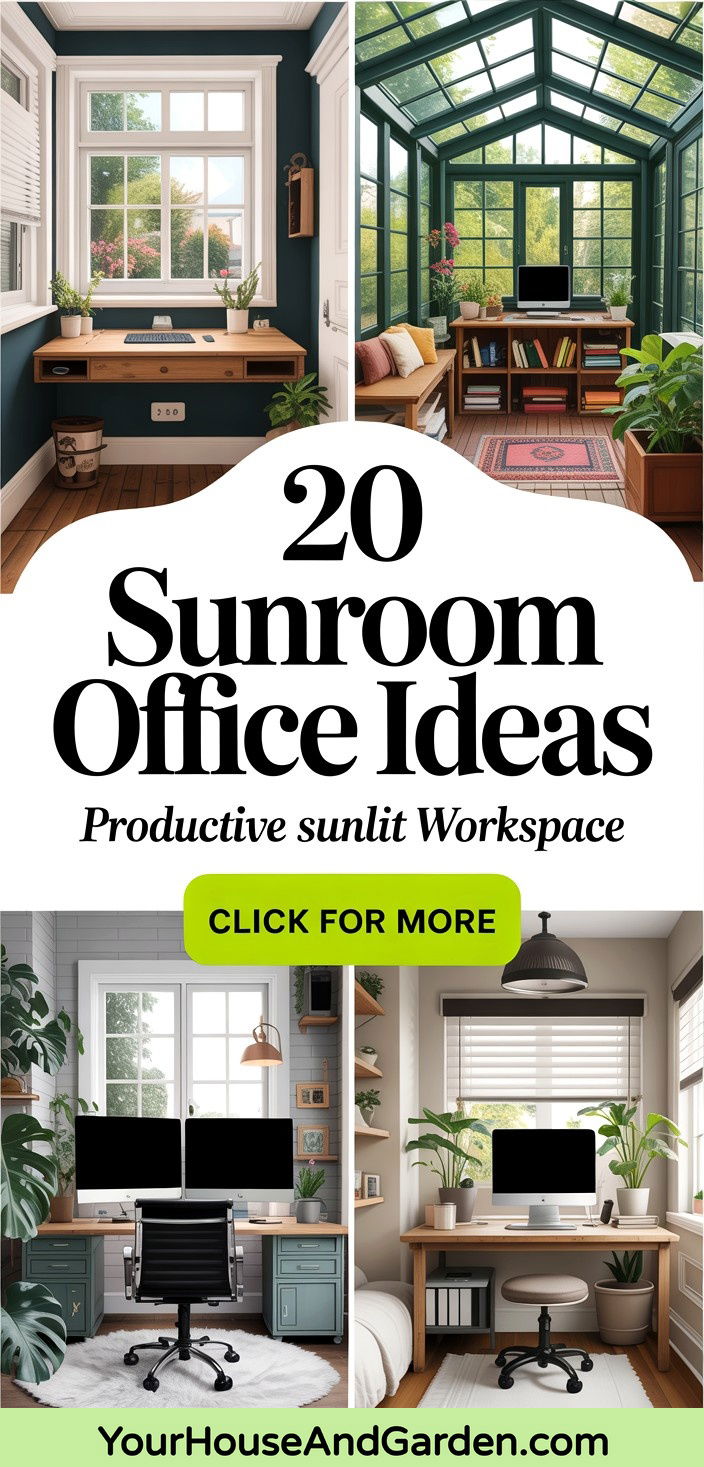 20 Sunroom Office Ideas for a Productive Natural Light Space - 20 Sunroom Office Ideas for a Productive Natural Light Space