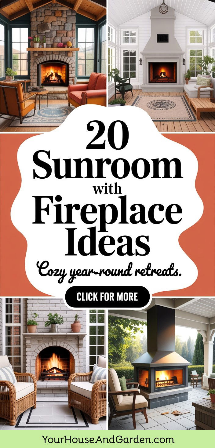20 Sunroom with Fireplace Ideas Cozy Year-Round Retreats