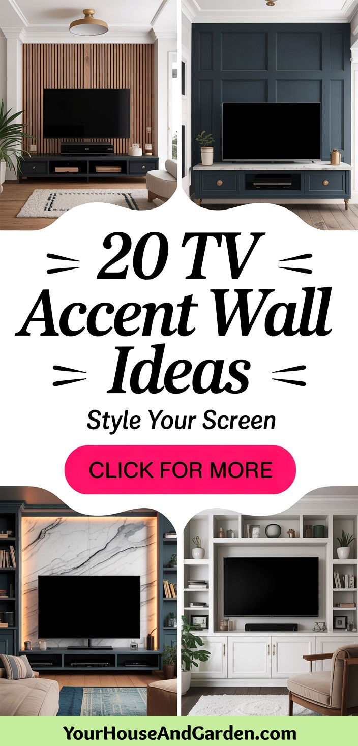 20 TV Accent Wall Ideas for Stylish Living Room Designs - 20 TV Accent Wall Ideas for Stylish Living Room Designs