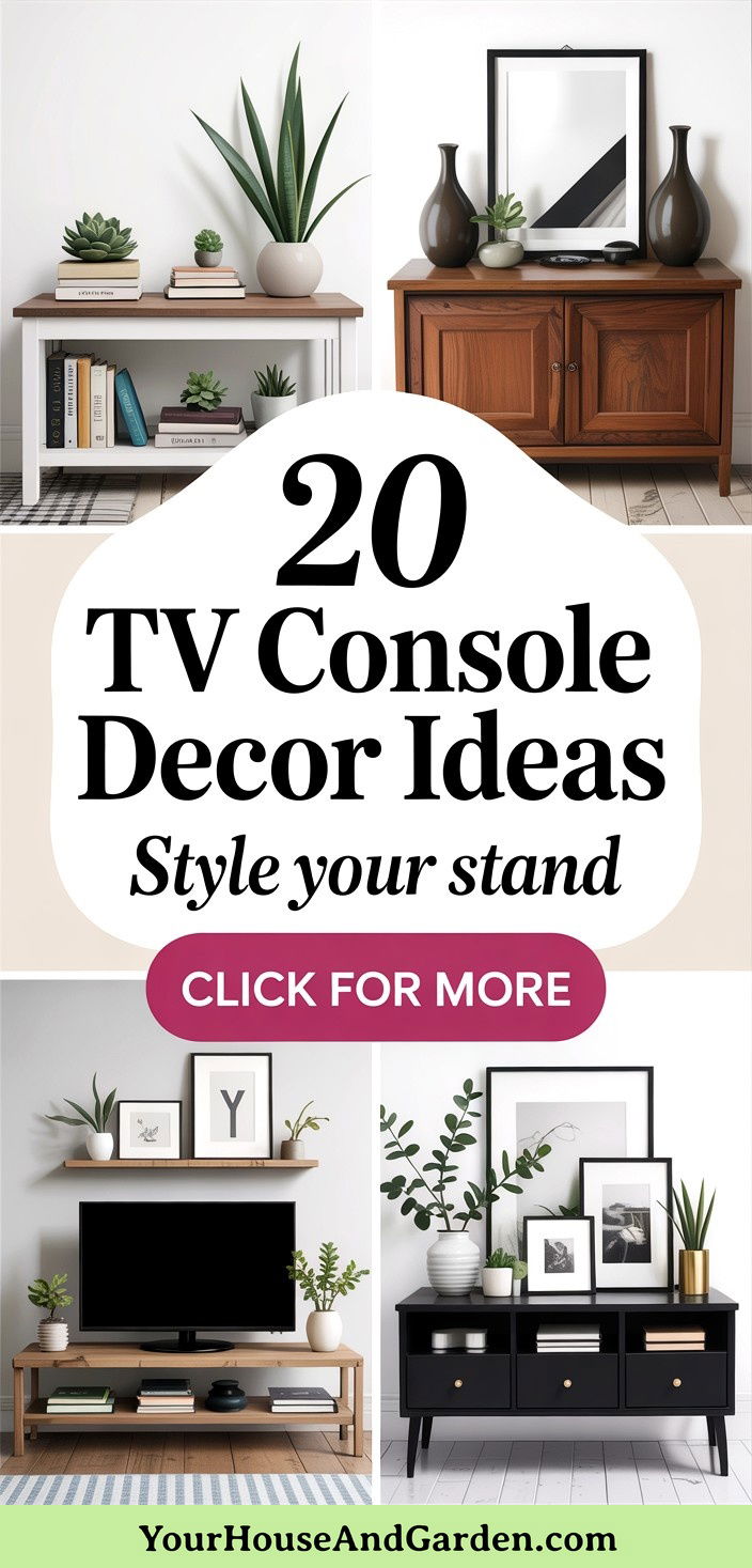 20 TV Console Decor Ideas Stylish Organization Solutions