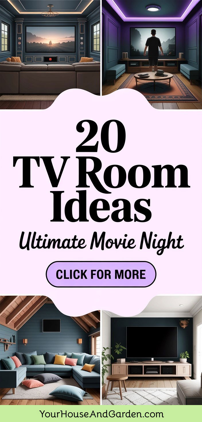 20 TV Room Ideas for Cozy and Functional Entertainment Spaces - 20 TV Room Ideas for Cozy and Functional Entertainment Spaces