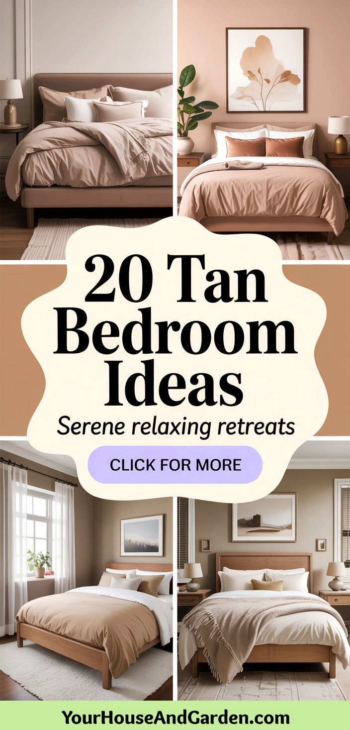 20 Tan Bedroom Ideas for a Serene and Relaxing Retreat - 20 Tan Bedroom Ideas for a Serene and Relaxing Retreat