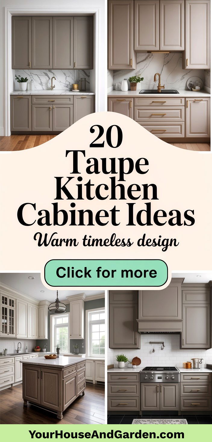 20 Taupe Kitchen Cabinet Ideas for Warm and Timeless Design - 20 Taupe Kitchen Cabinet Ideas for Warm and Timeless Design