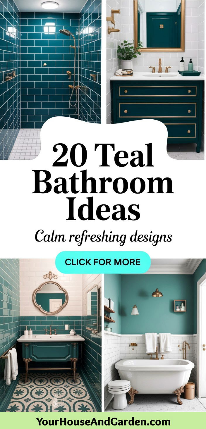 20 Teal Bathroom Ideas Calm Refreshing Designs