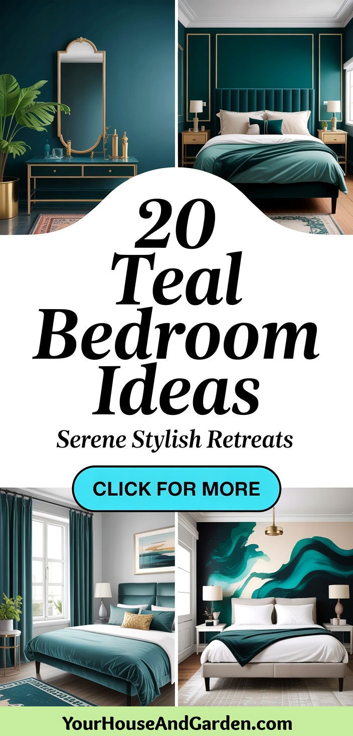 20 Teal Bedroom Ideas for a Serene and Stylish Retreat - 20 Teal Bedroom Ideas for a Serene & Stylish Retreat