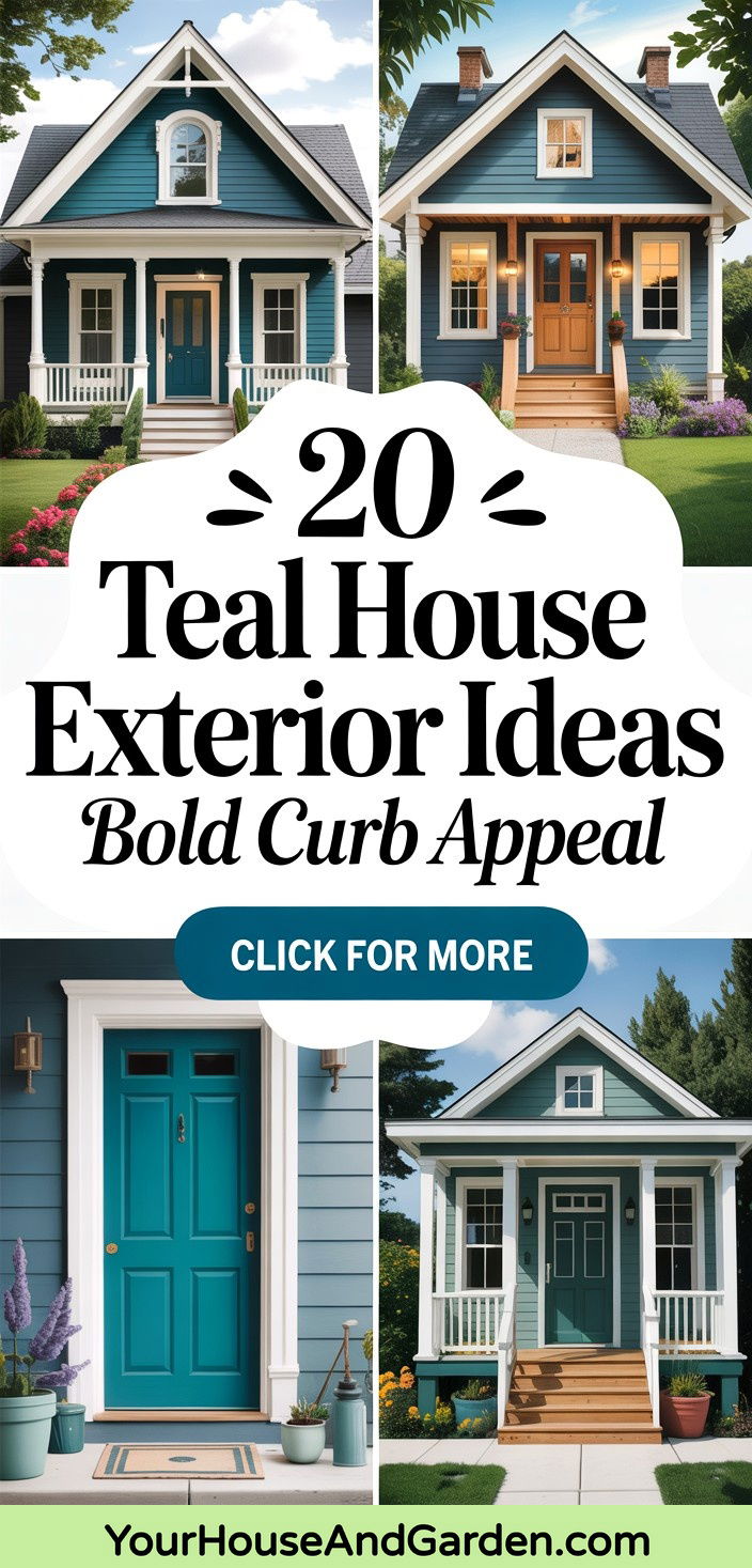 20 Teal House Exterior Ideas for Bold Curb Appeal - 20 Teal House Exterior Ideas for Bold Curb Appeal