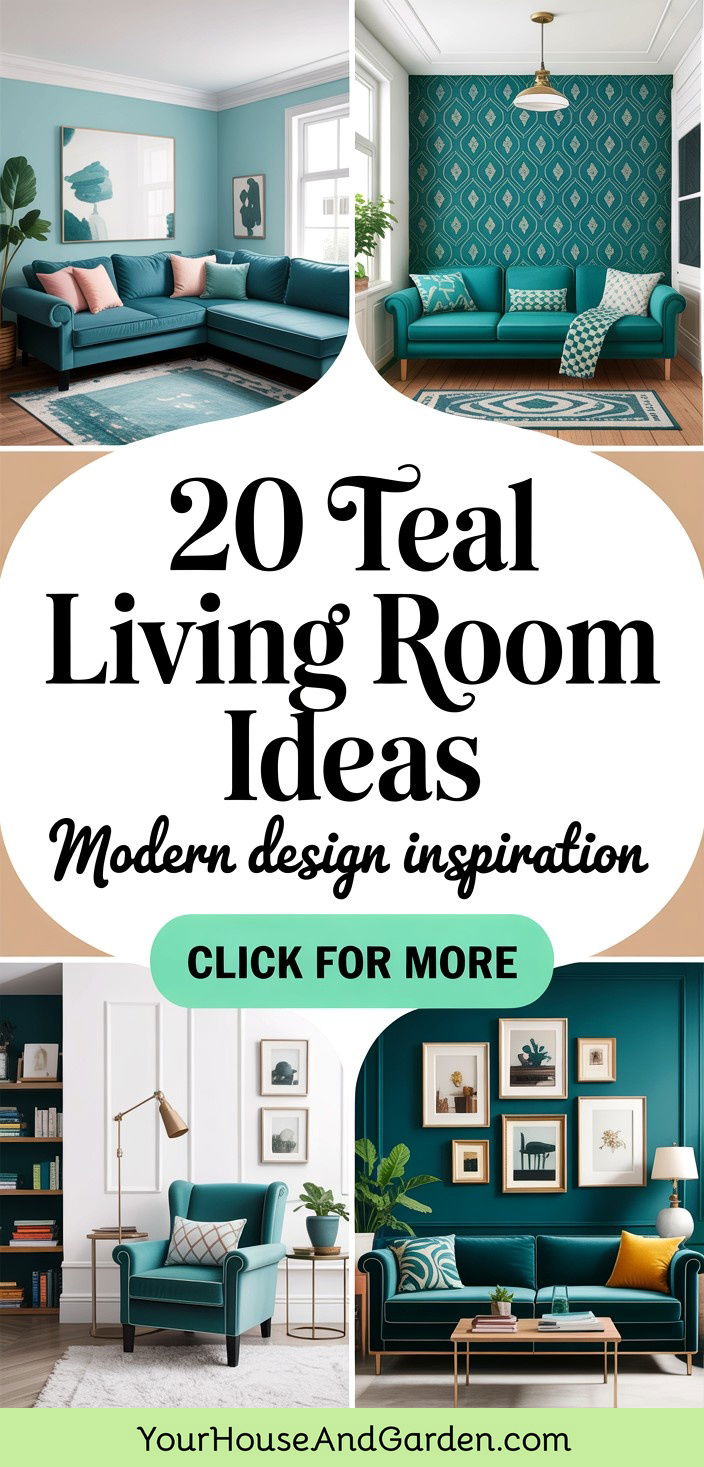 20 Teal Living Room Ideas Modern Design Inspiration