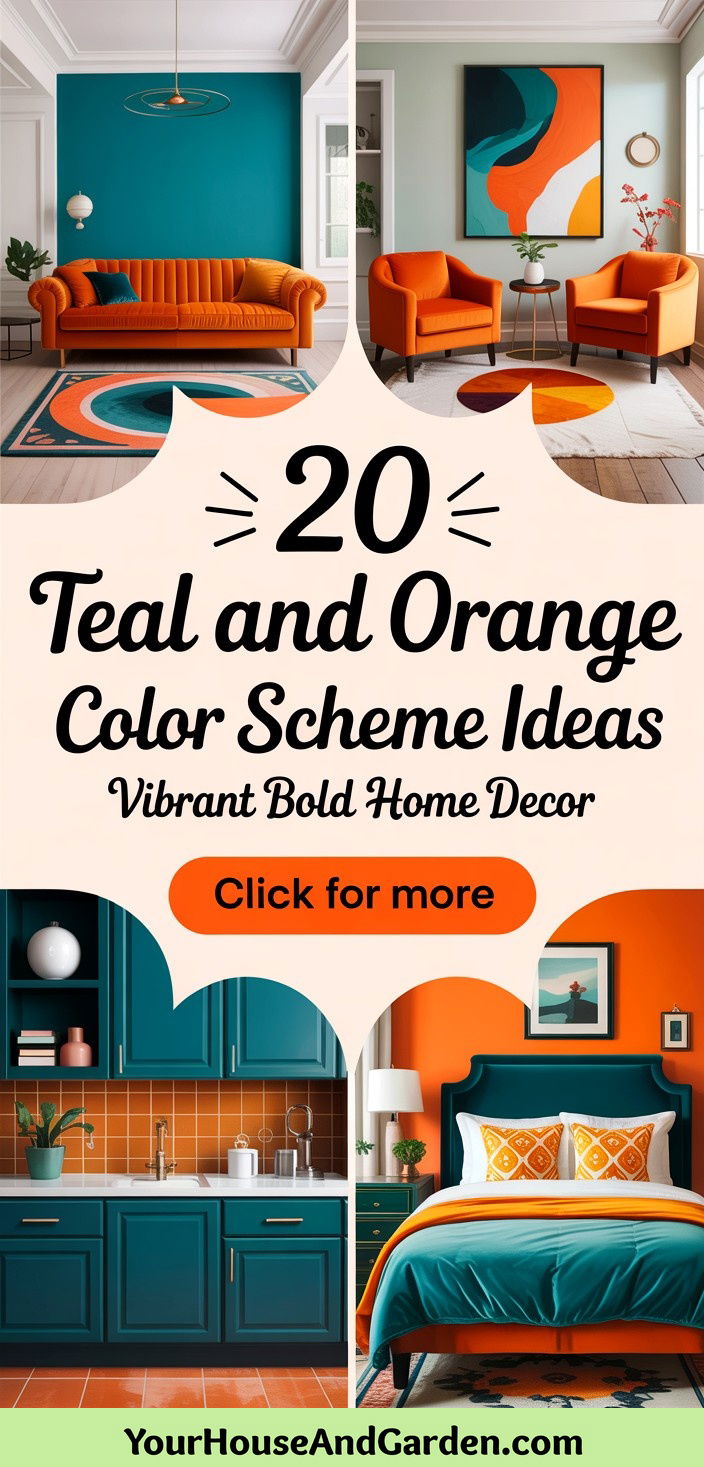 20 Teal and Orange Color Scheme Ideas for Vibrant Home Rooms - 20 Teal and Orange Color Scheme Ideas for Vibrant Home Rooms