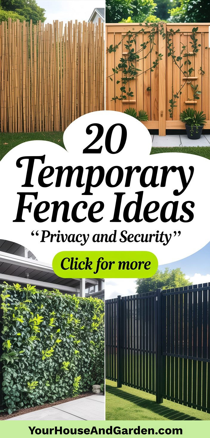 20 Temporary Fence Ideas for Privacy and Security - 20 Temporary Fence Ideas for Privacy and Security
