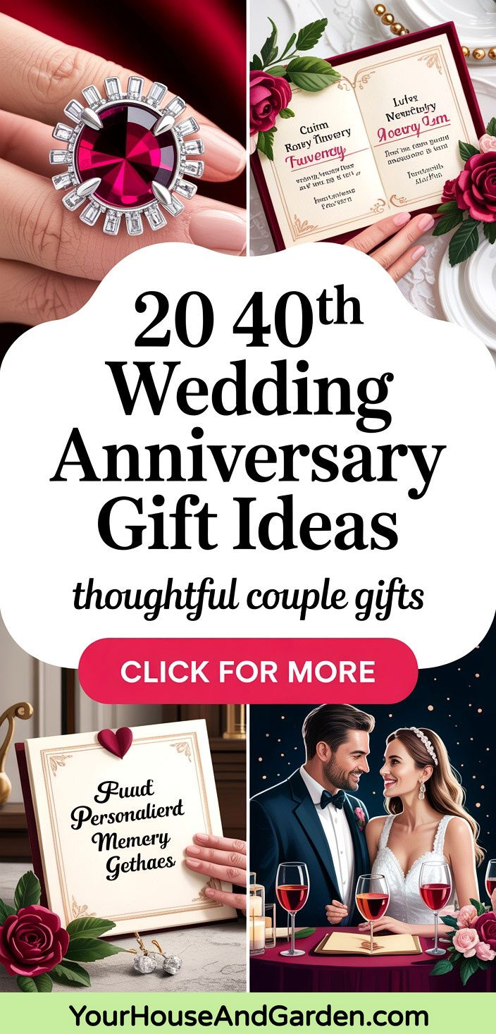 20 Thoughtful 40th Wedding Anniversary Gift Ideas for Couples - 20 Thoughtful 40th Wedding Anniversary Gift Ideas for Couples