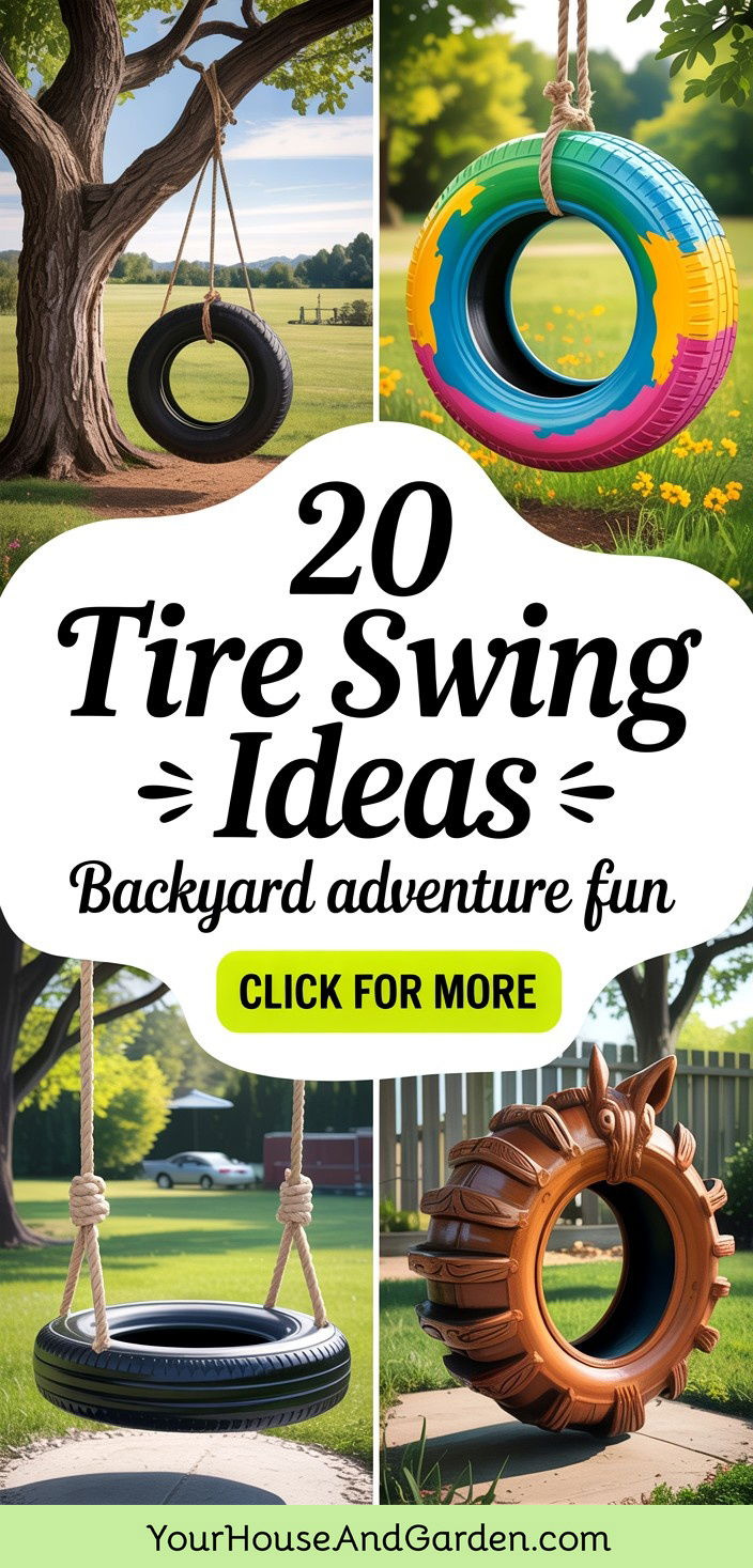 20 Tire Swing Ideas Backyard Fun for Family Outdoor Adventures