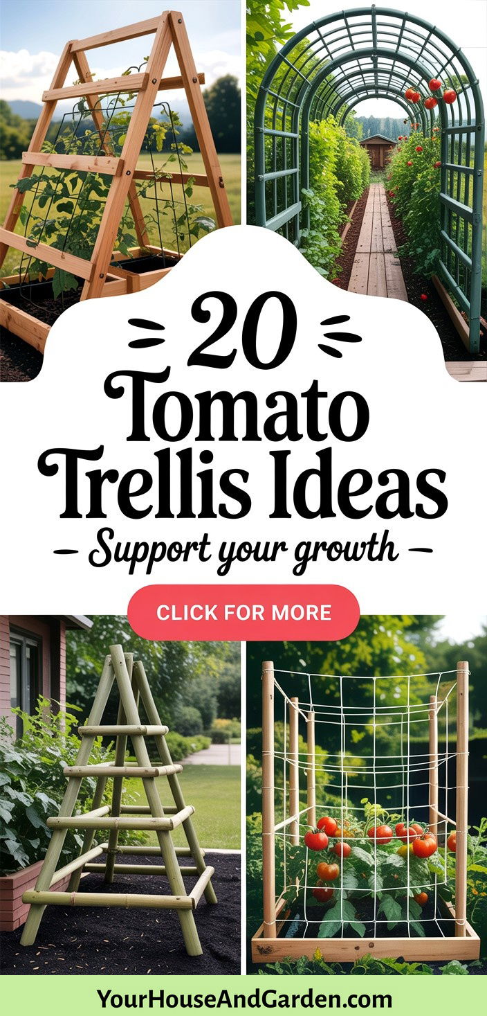 20 Tomato Trellis Ideas for a Productive and Tidy Garden - 20 Tomato Trellis Ideas for a Productive and Tidy Garden