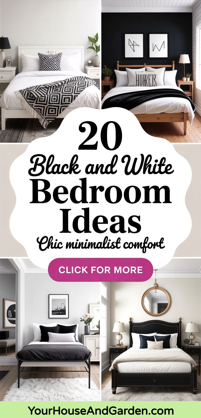 Top 20 Black and White Bedroom Ideas for Modern Homes - Top 20 Black and White Bedroom Ideas for Modern Homes