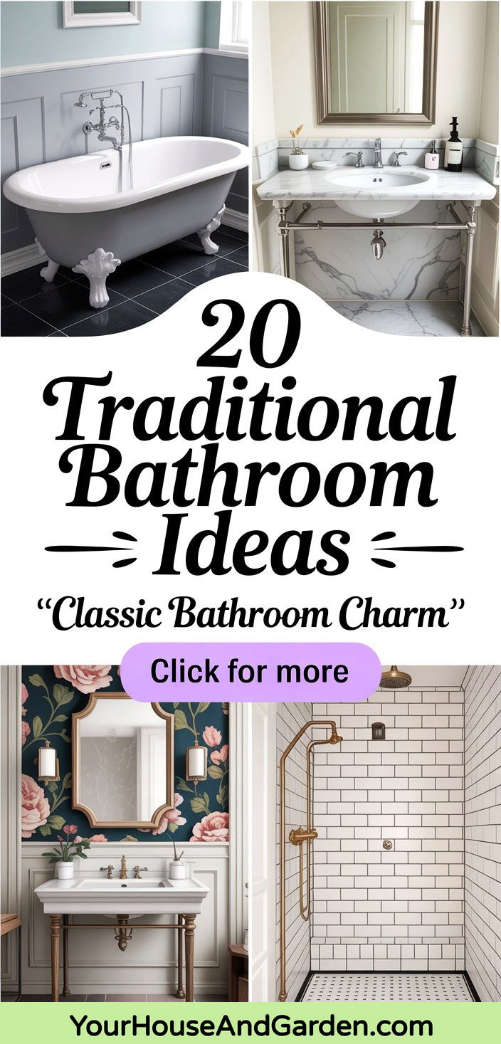 20 Traditional Bathroom Ideas for Classic Sophistication and Charm - 20 Traditional Bathroom Ideas for Classic Sophistication and Charm