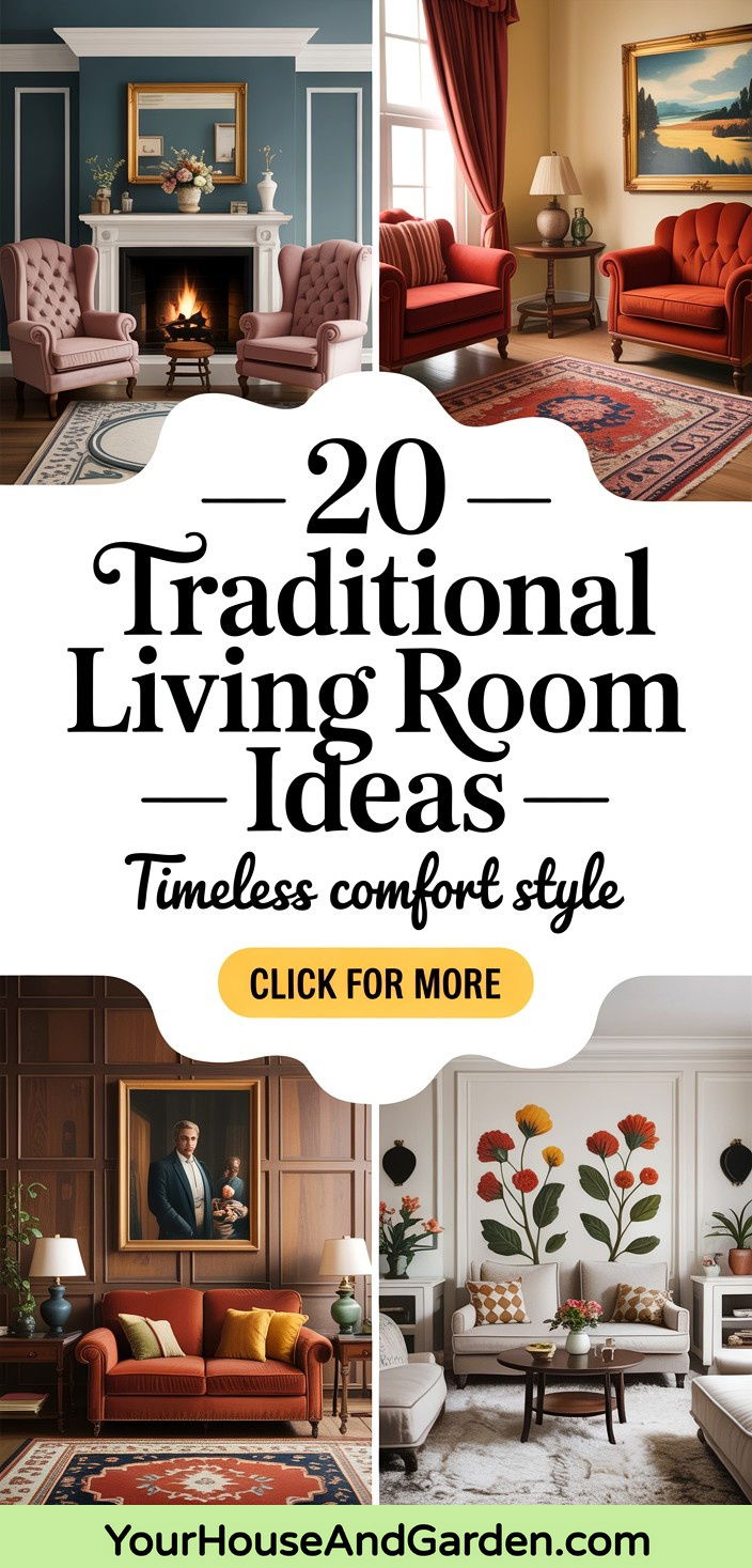20 Traditional Living Room Ideas for Timeless Elegance and Comfort - 20 Traditional Living Room Ideas for Timeless Elegance and Comfort