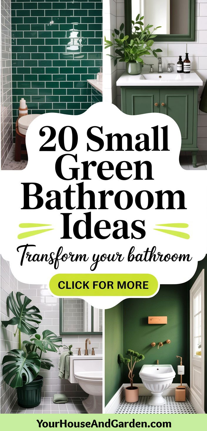 Transform Your Space 20 Small Green Bathroom Ideas for You