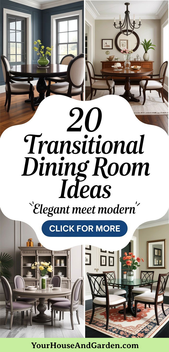 20 Transitional Dining Room Ideas Elegant and Contemporary Style
