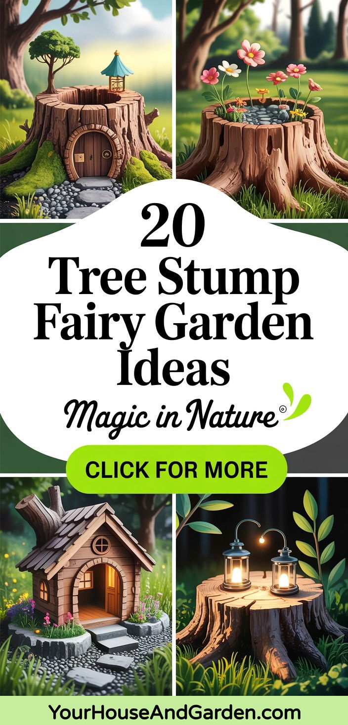 20 Tree Stump Fairy Garden Ideas Enchanting Miniature Worlds