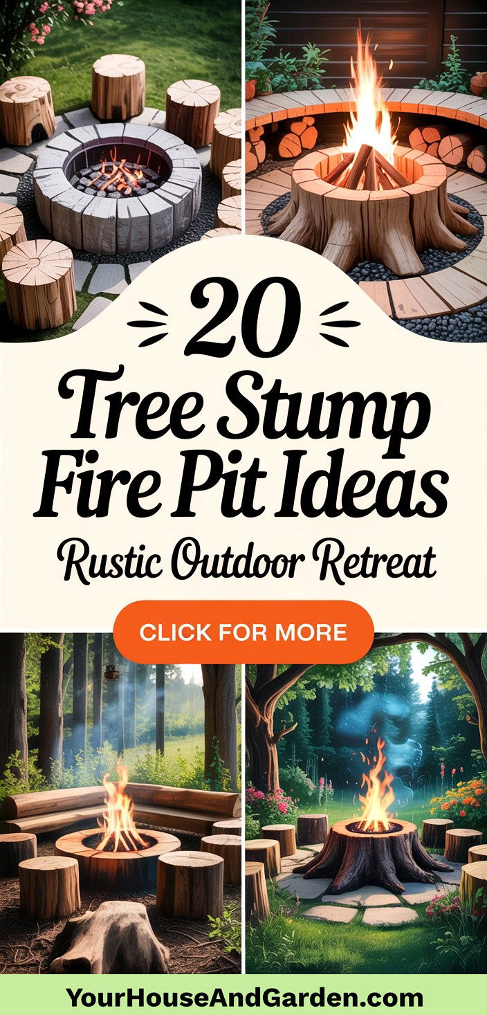 20 Tree Stump Fire Pit Ideas for Your Rustic Outdoor Retreat - 20 Tree Stump Fire Pit Ideas for Your Rustic Outdoor Retreat