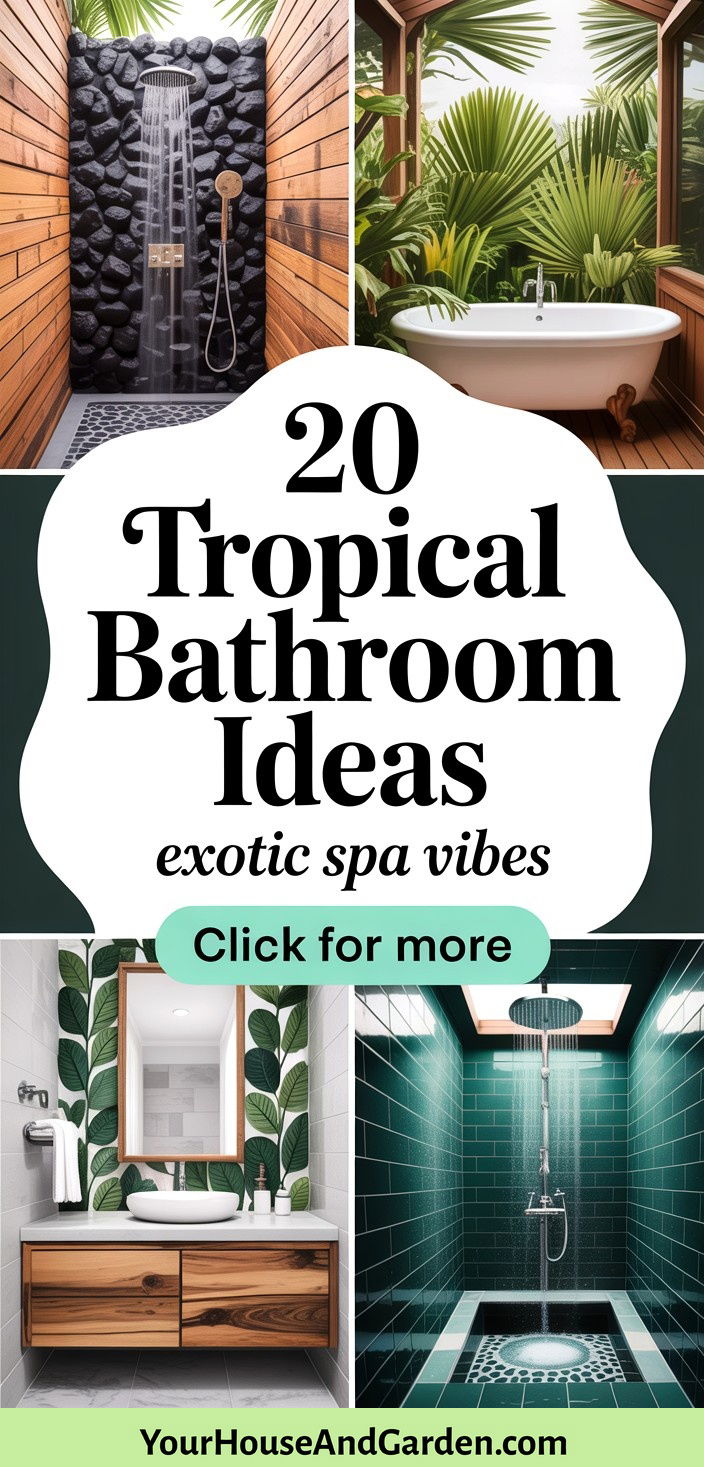 20 Tropical Bathroom Ideas for a Spa-Like Island Sanctuary - 20 Tropical Bathroom Ideas for a Spa-Like Island Sanctuary