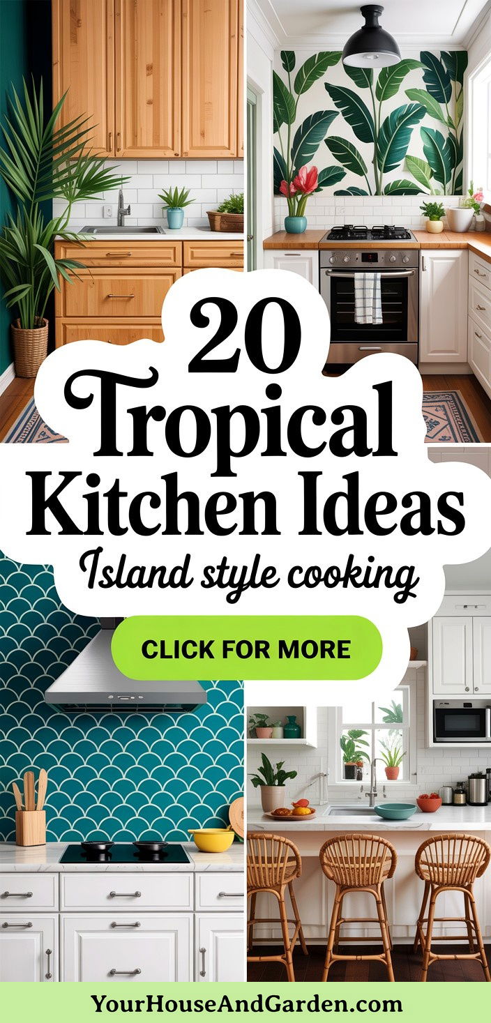 20 Tropical Kitchen Ideas to Brighten Your Cooking Space - 20 Tropical Kitchen Ideas to Brighten Your Cooking Space