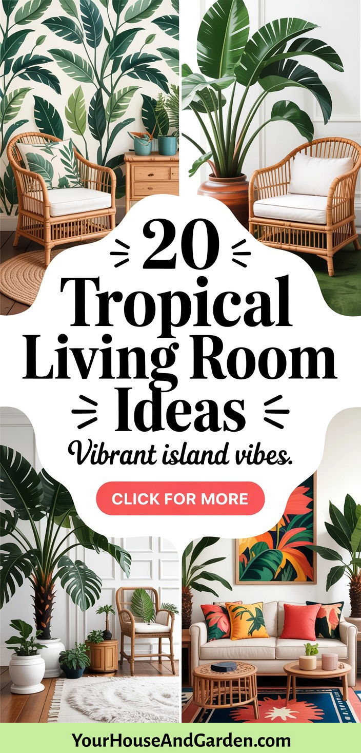20 Tropical Living Room Ideas for a Vibrant Island Vibe - 20 Tropical Living Room Ideas for a Vibrant Island Vibe