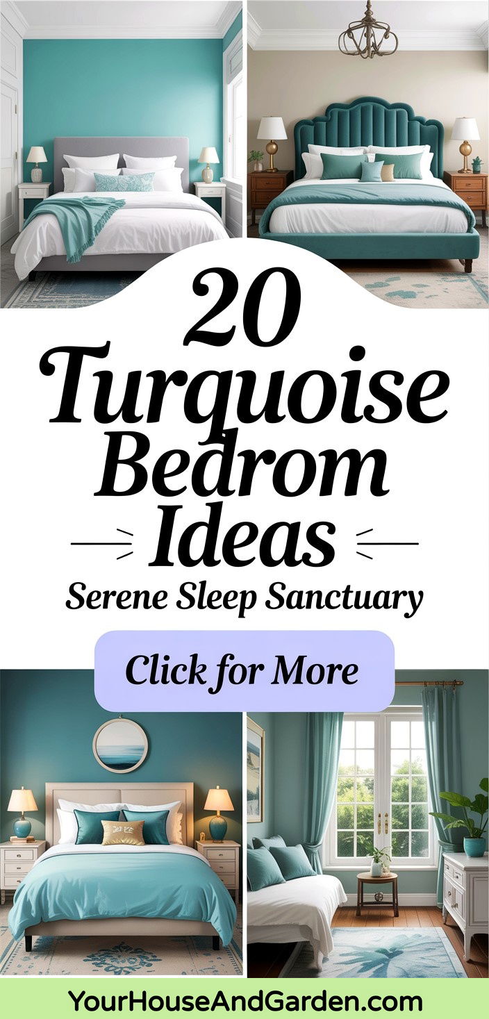 20 Turquoise Bedroom Ideas for a Serene and Refreshing Space - 20 Turquoise Bedroom Ideas for a Serene and Refreshing Space