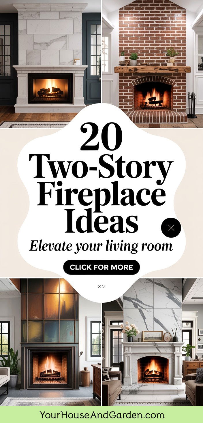 20 Two-Story Fireplace Ideas Grand Living Space