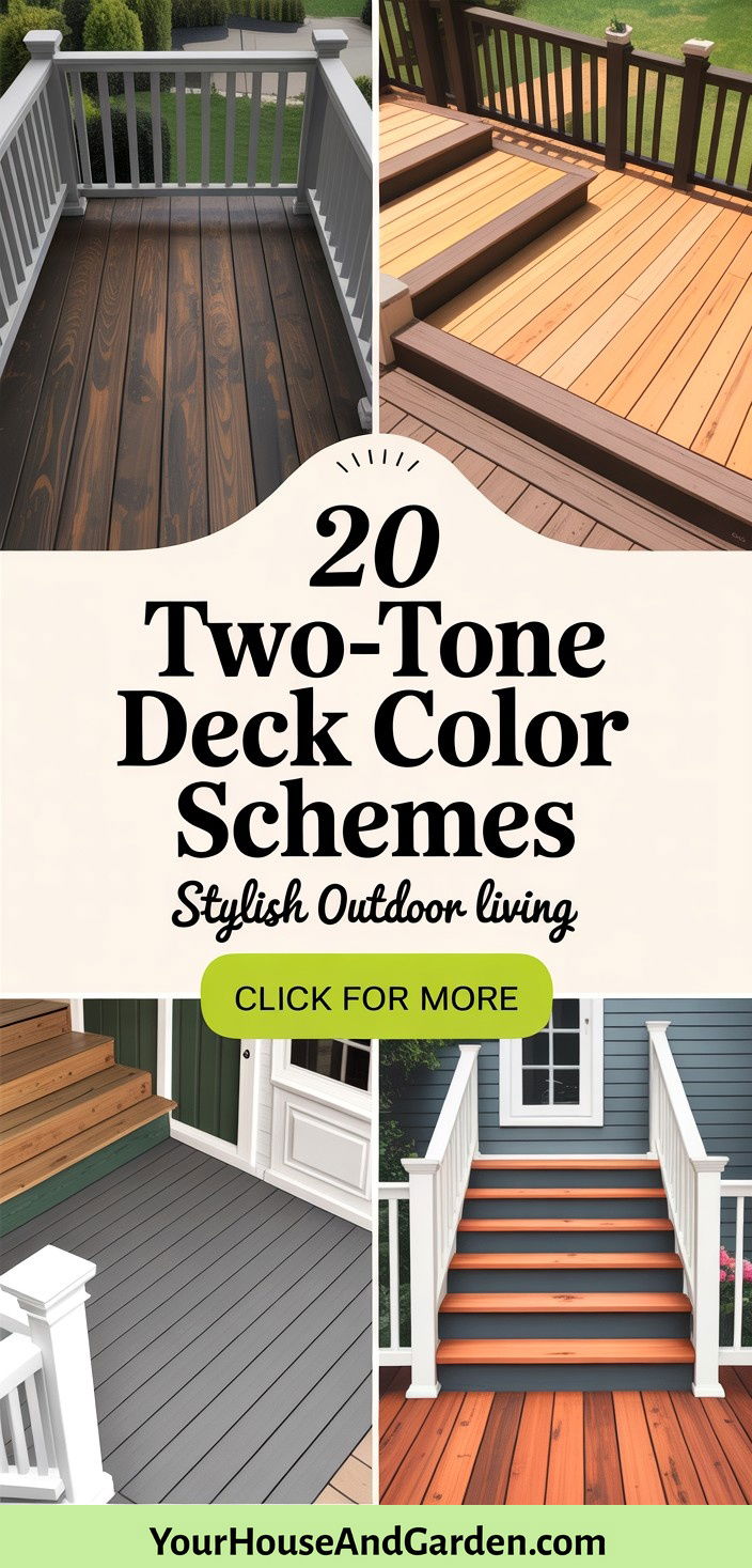 20 Two-Tone Deck Color Schemes for Stylish Outdoor Spaces - 20 Two-Tone Deck Color Schemes for Stylish Outdoor Spaces