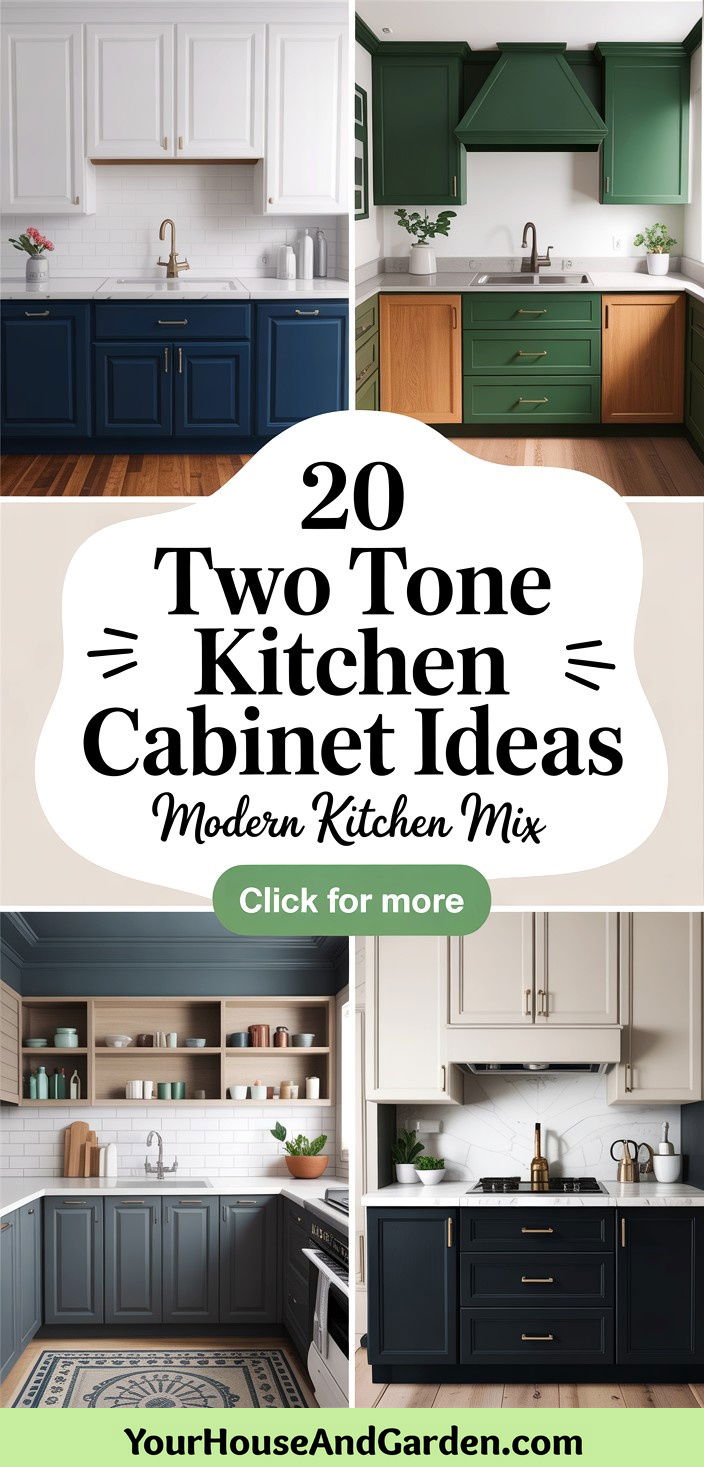 20 Two Tone Kitchen Cabinet Ideas for a Modern Look - 20 Two Tone Kitchen Cabinet Ideas for a Modern Look