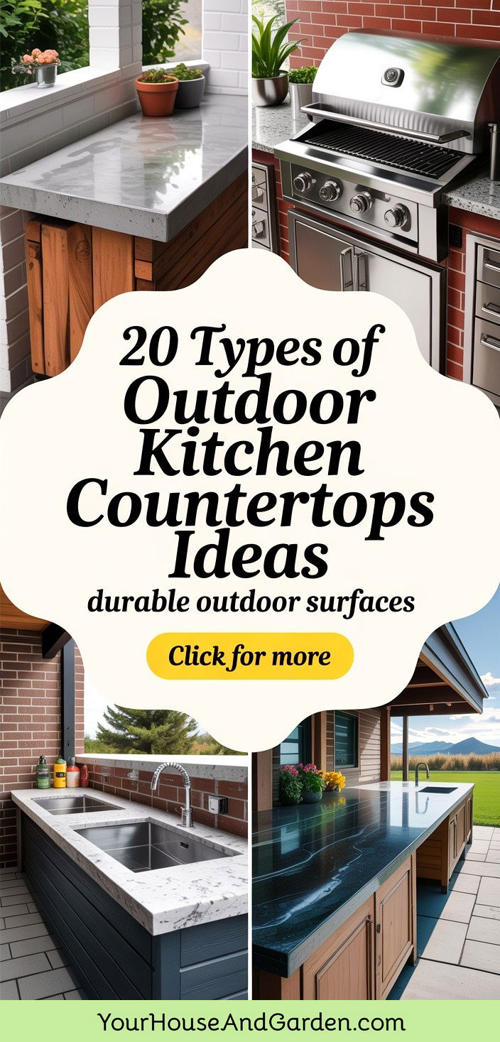 20 Types of Outdoor Kitchen Countertops for Durability - 20 Types of Outdoor Kitchen Countertops for Durability