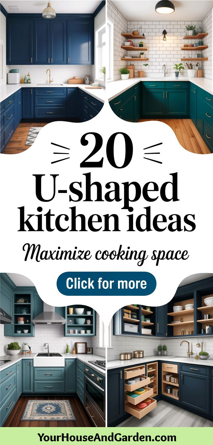20 U-Shaped Kitchen Ideas for Efficient Cooking Layouts - 20 U-Shaped Kitchen Ideas for Efficient Cooking Layouts