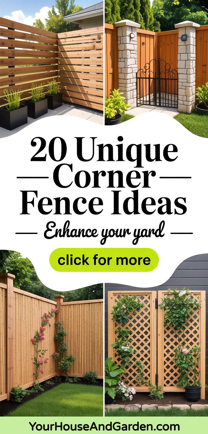 20 Unique Corner Fence Ideas to Enhance Your Yard Design - 20 Unique Corner Fence Ideas to Enhance Your Yard Design