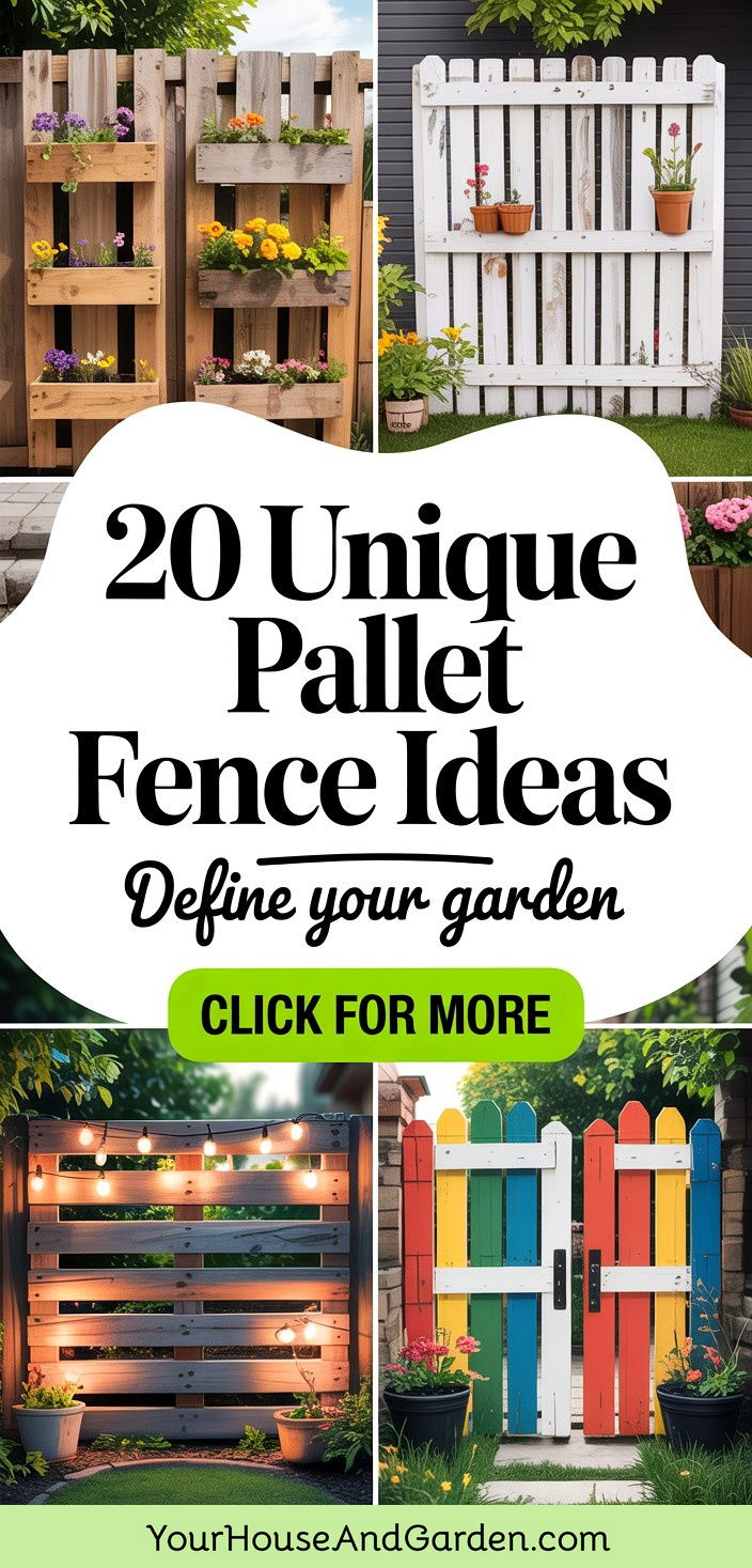 20 Unique Pallet Fence Ideas for Garden Boundaries - 20 Unique Pallet Fence Ideas for Garden Boundaries