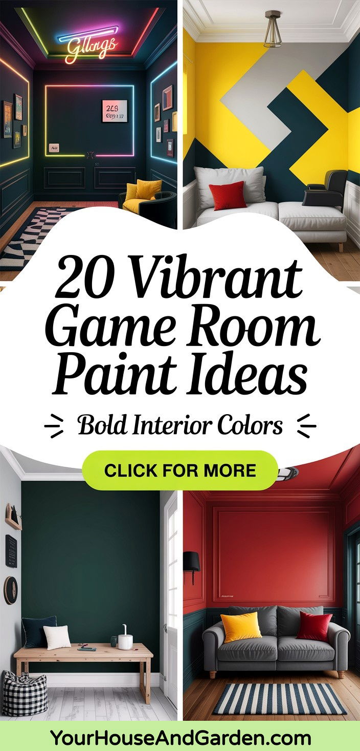 20 Vibrant Game Room Paint Ideas for an Exciting Space - 20 Vibrant Game Room Paint Ideas for an Exciting Space