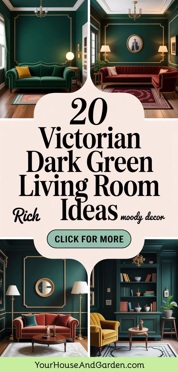20 Victorian Dark Green Living Room Ideas Rich Decor